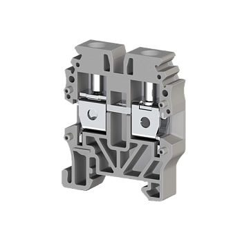 304439, Миниклеммник винтовой 4 мм.кв. (серый); MVK4 (упак 100 шт)