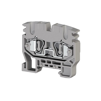 306429, Миниклеммник пружинный на DIN-рейку (MR15), 2,5 мм.кв. (серый); MYK2,5 (упак 50 шт)